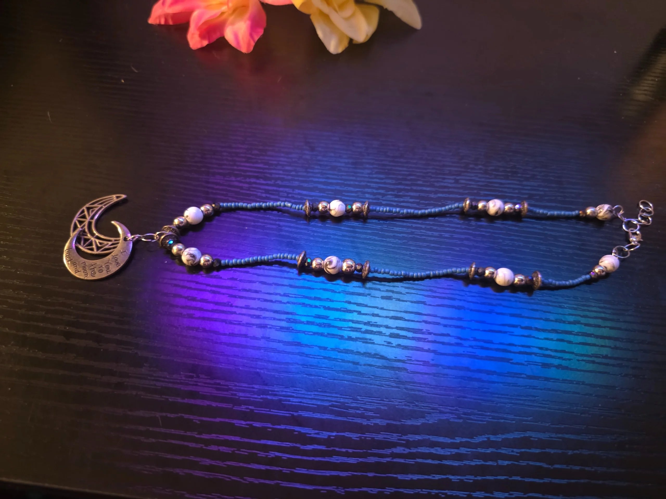 🌙 "Over the Moon" Stained-Glass Statement Necklace
