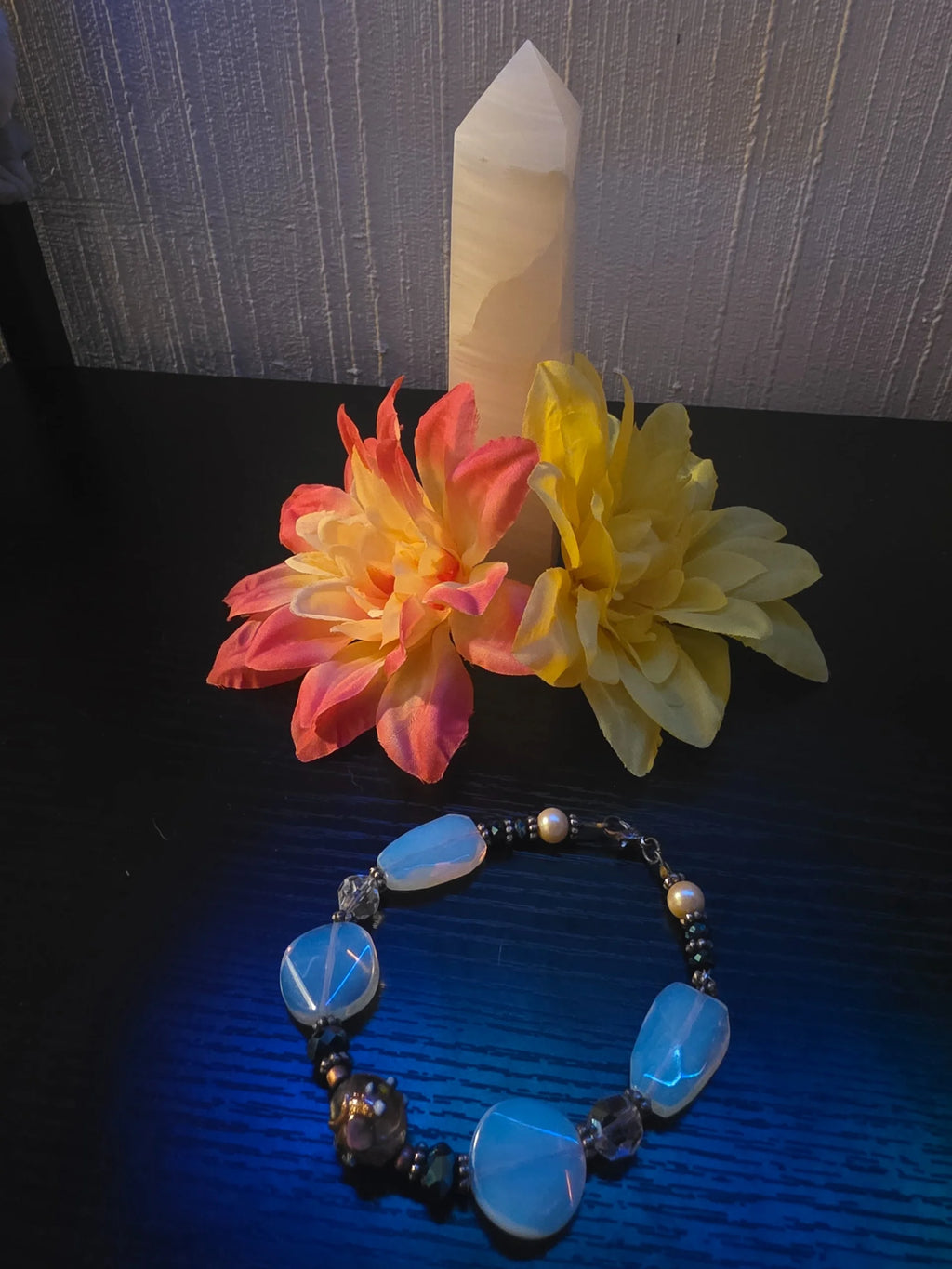 🌊 Deep Ocean Marquis Genuine Gemstone Bracelet – .925 Sterling Silver