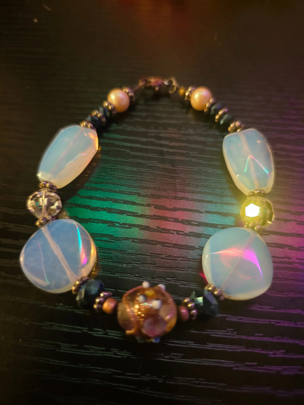 🌊 Deep Ocean Marquis Genuine Gemstone Bracelet – .925 Sterling Silver